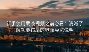新手使用爱液视频之前必看：清晰了解功能布局的界面导览说明