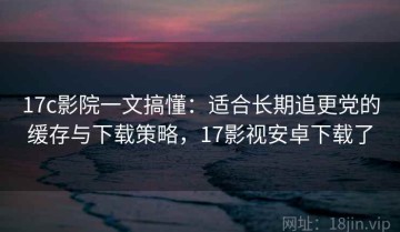 17c影院一文搞懂：适合长期追更党的缓存与下载策略，17影视安卓下载了