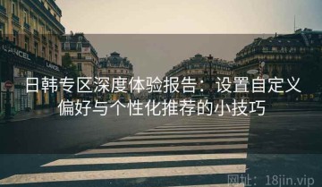 日韩专区深度体验报告：设置自定义偏好与个性化推荐的小技巧