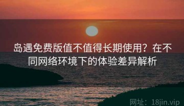 岛遇免费版值不值得长期使用？在不同网络环境下的体验差异解析