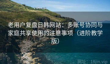 老用户复盘日韩网站：多账号协同与家庭共享使用的注意事项（进阶教学版）