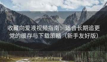 收藏向爱液视频指南：适合长期追更党的缓存与下载策略（新手友好版）