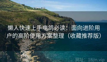懒人快速上手电鸽必读：面向进阶用户的高阶使用方案整理（收藏推荐版）