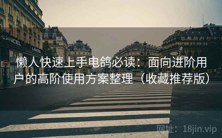 懒人快速上手电鸽必读:面向进阶用户的高阶使用方案整理(收藏推荐版) 懒人快速上手电鸽必读:面向进阶用户的高阶使用方案整理(收藏推荐版)