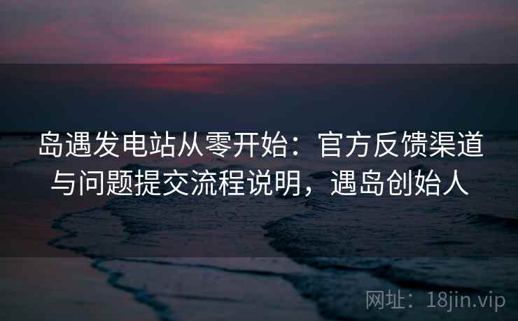 岛遇发电站从零开始：官方反馈渠道与问题提交流程说明，遇岛创始人