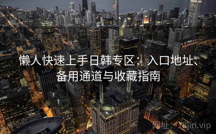 懒人快速上手日韩专区：入口地址、备用通道与收藏指南