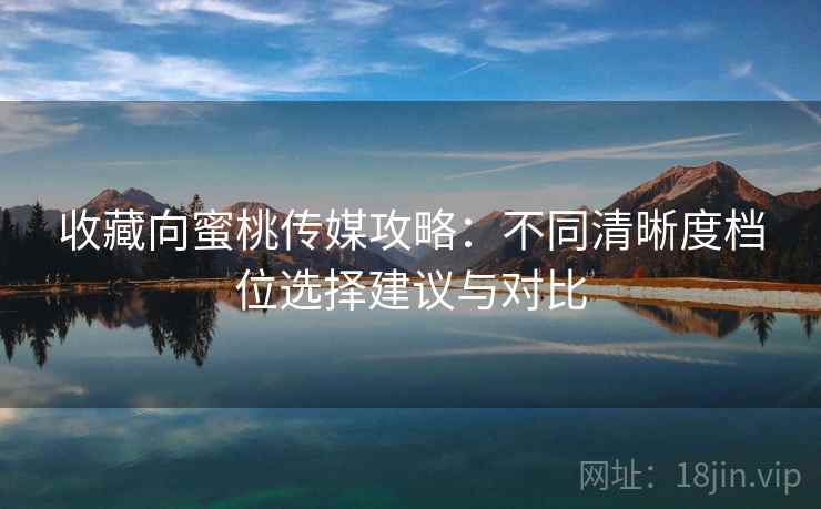 收藏向蜜桃传媒攻略：不同清晰度档位选择建议与对比