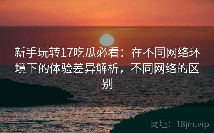 新手玩转17吃瓜必看:在不同网络环境下的体验差异解析,不同网络的区别 新手玩转17吃瓜必看:在不同网络环境下的体验差异解析,不同网络的区别