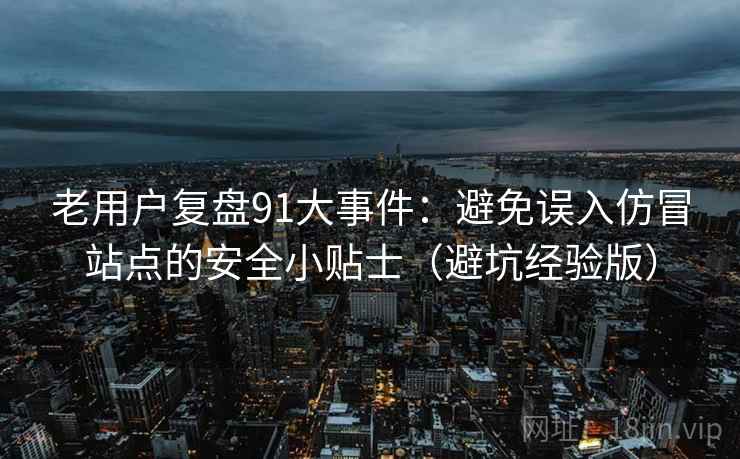 老用户复盘91大事件：避免误入仿冒站点的安全小贴士（避坑经验版）