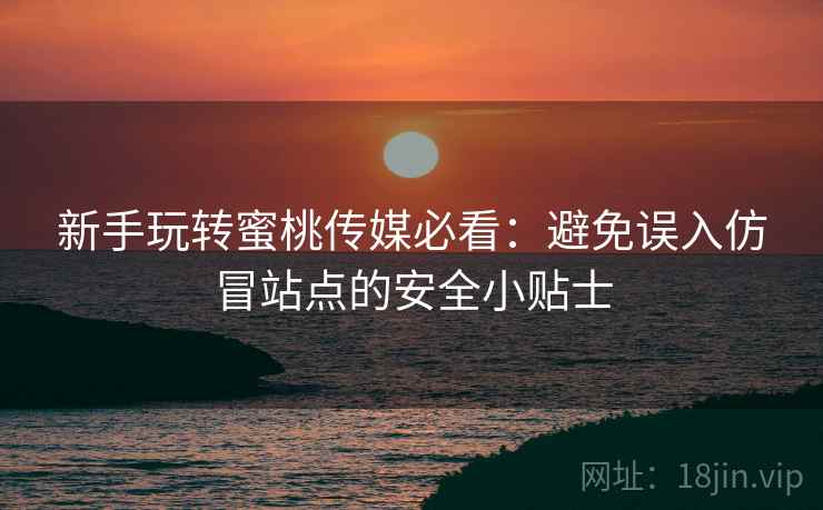 新手玩转蜜桃传媒必看：避免误入仿冒站点的安全小贴士